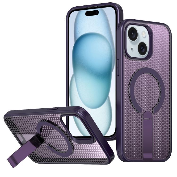Custodia per telefono Kalebol Honeycomb con sistema di raffreddamento a nido d'ape e supporto MagSafe., For iPhone 15 Pro, For iPhone 15 Plus, For iPhone 15, For iPhone 14 Plus