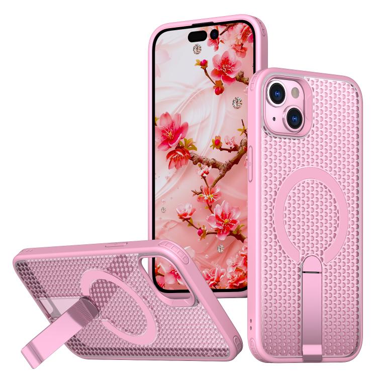Custodia per telefono Kalebol Honeycomb con sistema di raffreddamento a nido d'ape e supporto MagSafe., For iPhone 15 Pro, For iPhone 15 Plus, For iPhone 15, For iPhone 14 Plus