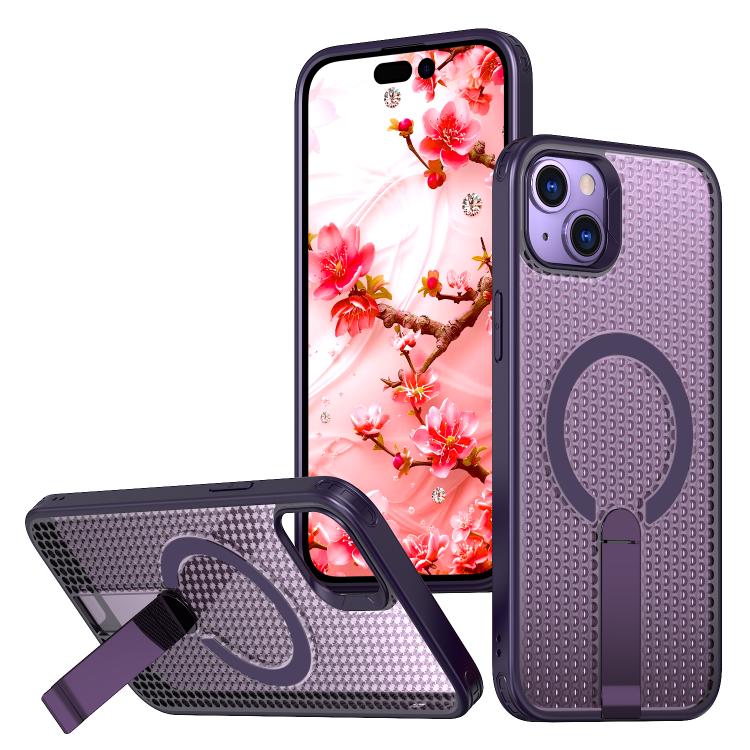 Custodia per telefono Kalebol Honeycomb con sistema di raffreddamento a nido d'ape e supporto MagSafe., For iPhone 15 Pro, For iPhone 15 Plus, For iPhone 15, For iPhone 14 Plus