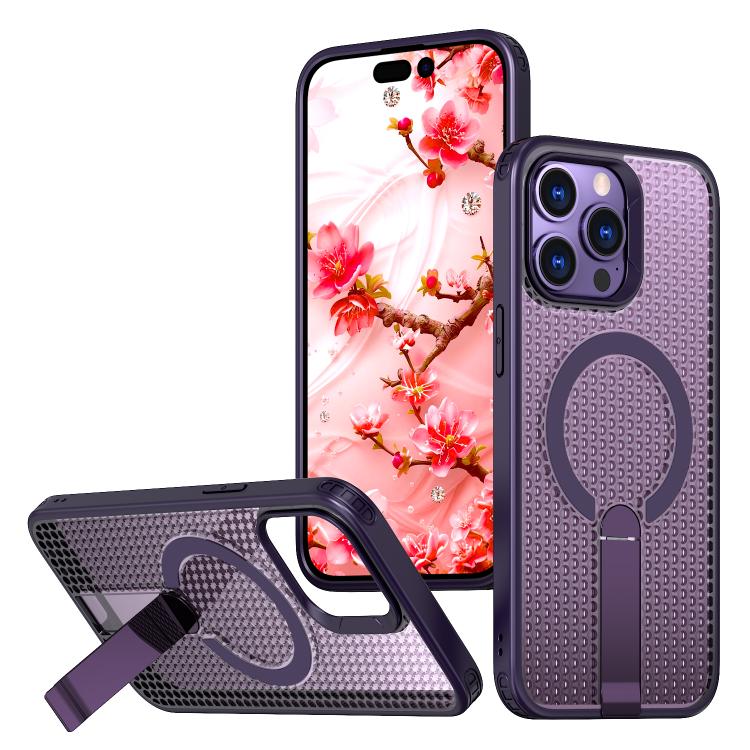 Custodia per telefono Kalebol Honeycomb con sistema di raffreddamento a nido d'ape e supporto MagSafe., For iPhone 14, For iPhone 14 Pro, For iPhone 14 Pro Max, For iPhone 13 Pro Max