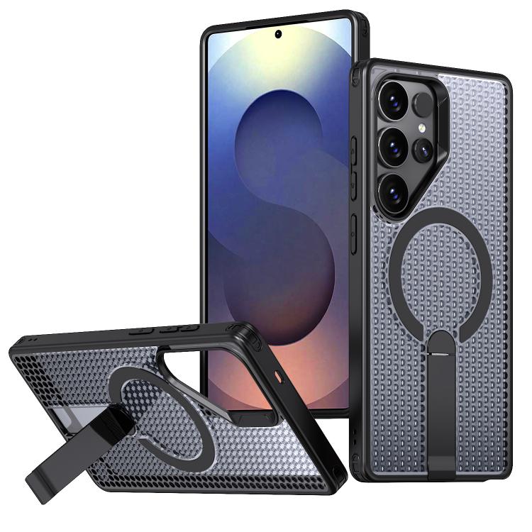 Custodia per telefono Kalebol Honeycomb con sistema di raffreddamento a nido d'ape e supporto MagSafe., For Galaxy S25 Ultra 5G, For Galaxy S24 FE 5G, For Galaxy S24 Ultra 5G, For Galaxy S24+ 5G