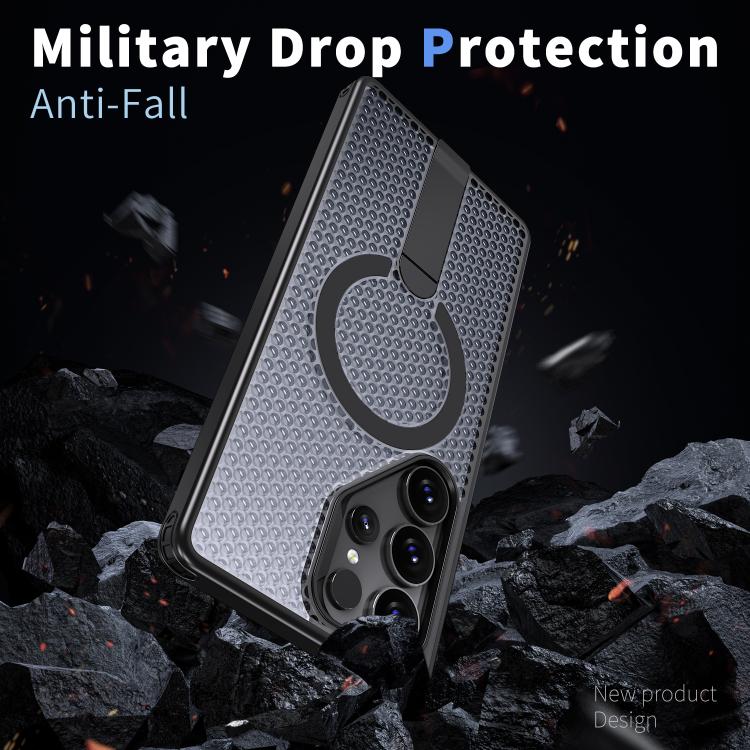 Custodia per telefono Kalebol Honeycomb con sistema di raffreddamento a nido d'ape e supporto MagSafe., For Galaxy S25 Ultra 5G, For Galaxy S24 FE 5G, For Galaxy S24 Ultra 5G, For Galaxy S24+ 5G
