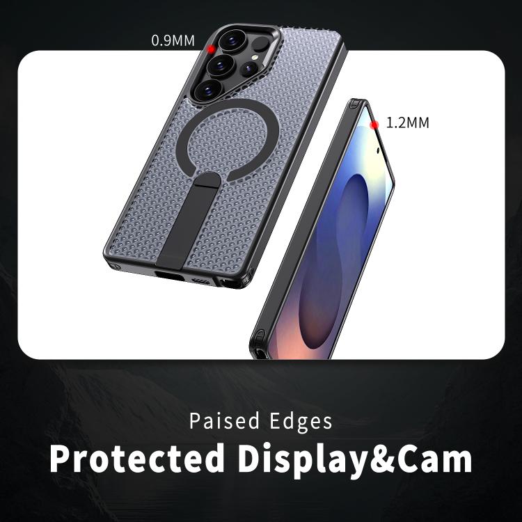 Custodia per telefono Kalebol Honeycomb con sistema di raffreddamento a nido d'ape e supporto MagSafe., For Galaxy S25 Ultra 5G, For Galaxy S24 FE 5G, For Galaxy S24 Ultra 5G, For Galaxy S24+ 5G