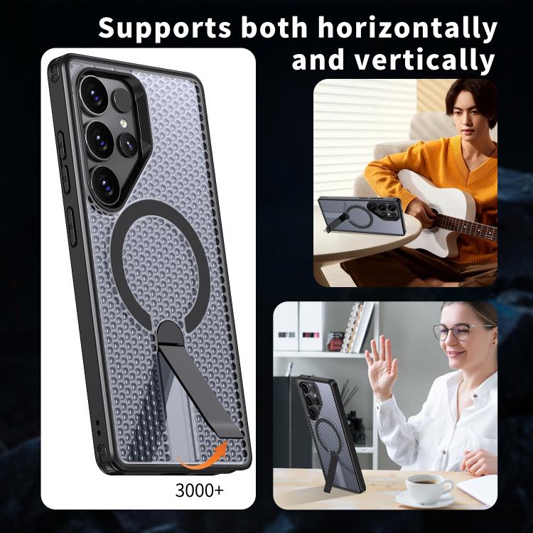 Custodia per telefono Kalebol Honeycomb con sistema di raffreddamento a nido d'ape e supporto MagSafe., For Galaxy S25 Ultra 5G, For Galaxy S24 FE 5G, For Galaxy S24 Ultra 5G, For Galaxy S24+ 5G