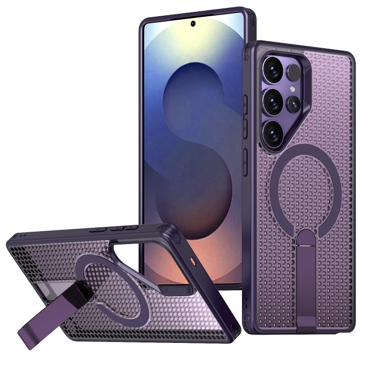 Custodia per telefono Kalebol Honeycomb con sistema di raffreddamento a nido d'ape e supporto MagSafe., For Galaxy S25 Ultra 5G, For Galaxy S24 FE 5G, For Galaxy S24 Ultra 5G, For Galaxy S24+ 5G