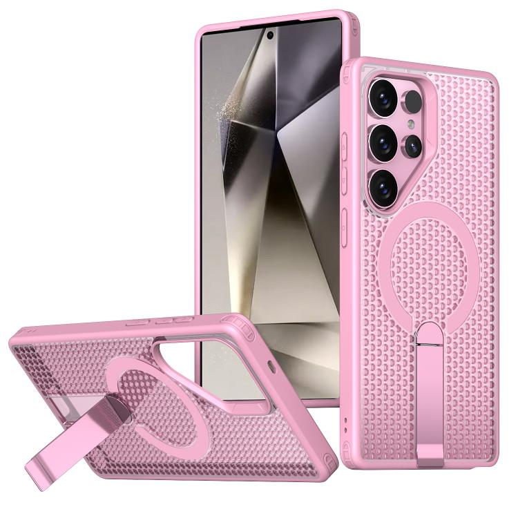 Custodia per telefono Kalebol Honeycomb con sistema di raffreddamento a nido d'ape e supporto MagSafe., For Galaxy S25 Ultra 5G, For Galaxy S24 FE 5G, For Galaxy S24 Ultra 5G, For Galaxy S24+ 5G