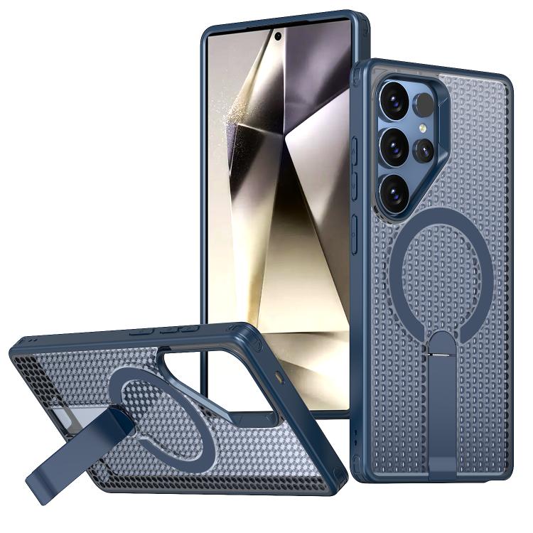 Custodia per telefono Kalebol Honeycomb con sistema di raffreddamento a nido d'ape e supporto MagSafe., For Galaxy S24 5G, For Galaxy S23 Ultra 5G, For Galaxy S23+ 5G