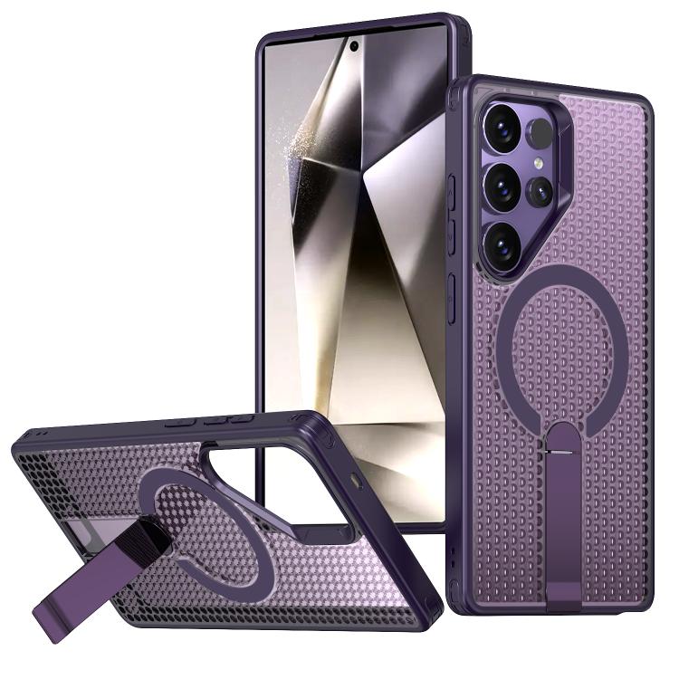 Custodia per telefono Kalebol Honeycomb con sistema di raffreddamento a nido d'ape e supporto MagSafe., For Galaxy S24 5G, For Galaxy S23 Ultra 5G, For Galaxy S23+ 5G