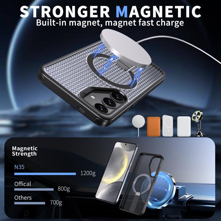 Custodia per telefono Kalebol Honeycomb con sistema di raffreddamento a nido d'ape e supporto MagSafe., For Galaxy S25 FE 5G, For Galaxy S25 Edge 5G, For Galaxy S25 5G, For Galaxy S25+ 5G