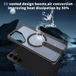 Custodia per telefono Kalebol Honeycomb con sistema di raffreddamento a nido d'ape e supporto MagSafe., For Galaxy S24 5G, For Galaxy S23 Ultra 5G, For Galaxy S23+ 5G