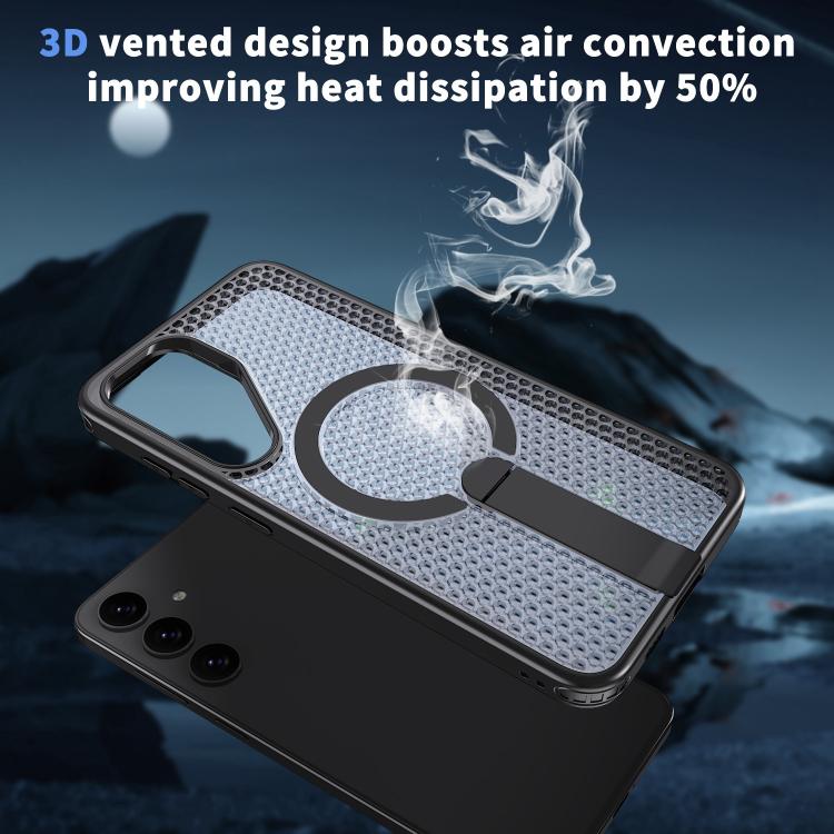 Custodia per telefono Kalebol Honeycomb con sistema di raffreddamento a nido d'ape e supporto MagSafe., For Galaxy S24 5G, For Galaxy S23 Ultra 5G, For Galaxy S23+ 5G