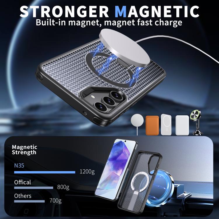Custodia per telefono Kalebol Honeycomb con sistema di raffreddamento a nido d'ape e supporto MagSafe., For Samsung Galaxy A35 5G, For Galaxy A05s, For Galaxy A25 5G