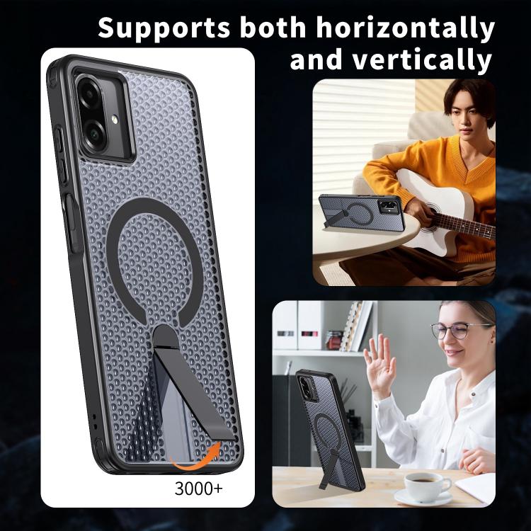 Custodia per telefono Kalebol Honeycomb con sistema di raffreddamento a nido d'ape e supporto MagSafe., For Galaxy A07 4G / 5G, For Galaxy A06 5G, For Galaxy A56 5G, For Galaxy A26 5G