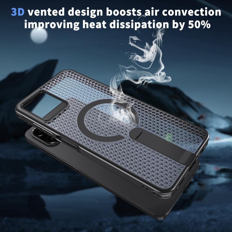 Custodia per telefono Kalebol Honeycomb con sistema di raffreddamento a nido d'ape e supporto MagSafe., For Galaxy A07 4G / 5G, For Galaxy A06 5G, For Galaxy A56 5G, For Galaxy A26 5G