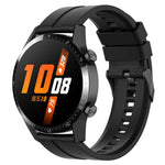 Cinturino per orologio xDfind in silicone nero con fibbia, 20mm For Amazfit Active 2 / GTS4 Mini, 22mm For Huawei Watch GT5 / GT5 Pro