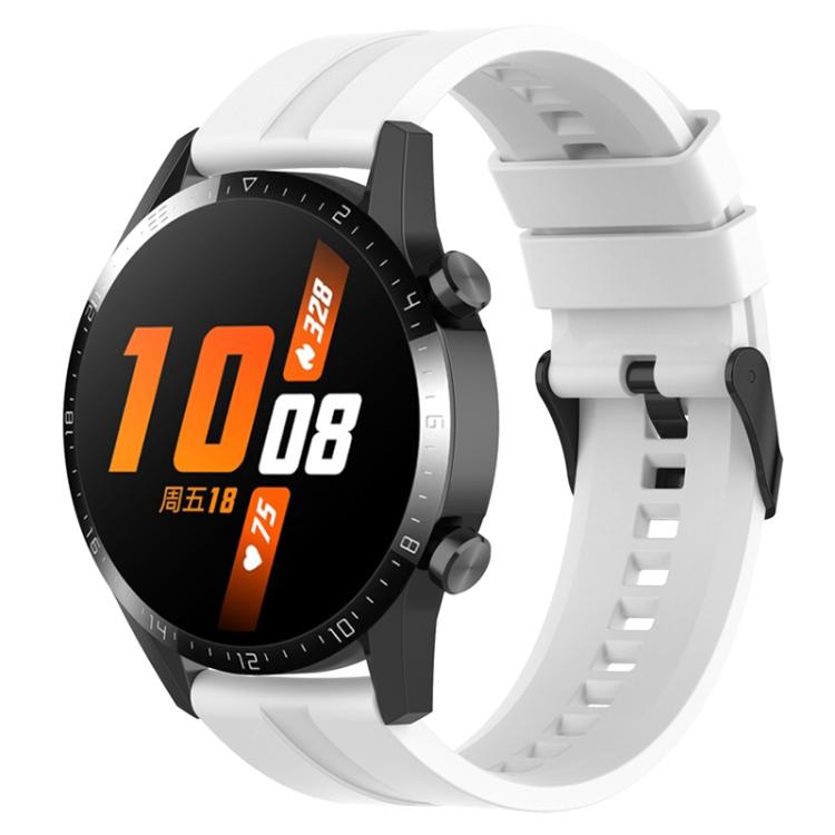 Cinturino per orologio xDfind in silicone nero con fibbia, 20mm For Amazfit Active 2 / GTS4 Mini, 22mm For Huawei Watch GT5 / GT5 Pro