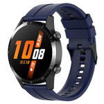 Cinturino per orologio xDfind in silicone nero con fibbia, 20mm For Amazfit Active 2 / GTS4 Mini, 22mm For Huawei Watch GT5 / GT5 Pro