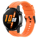 Cinturino per orologio xDfind in silicone nero con fibbia, 20mm For Amazfit Active 2 / GTS4 Mini, 22mm For Huawei Watch GT5 / GT5 Pro