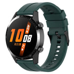 Cinturino per orologio xDfind in silicone nero con fibbia, 20mm For Amazfit Active 2 / GTS4 Mini, 22mm For Huawei Watch GT5 / GT5 Pro