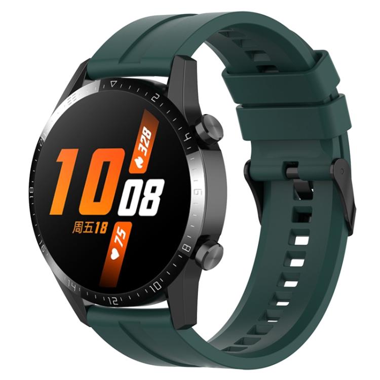 Cinturino per orologio xDfind in silicone nero con fibbia, 20mm For Amazfit Active 2 / GTS4 Mini, 22mm For Huawei Watch GT5 / GT5 Pro