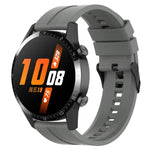 Cinturino per orologio xDfind in silicone nero con fibbia, 20mm For Amazfit Active 2 / GTS4 Mini, 22mm For Huawei Watch GT5 / GT5 Pro