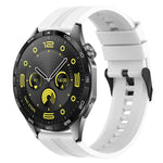 Cinturino per orologio xDfind in silicone nero con fibbia, 20mm For Amazfit Active 2 / GTS4 Mini, 22mm For Huawei Watch GT5 / GT5 Pro