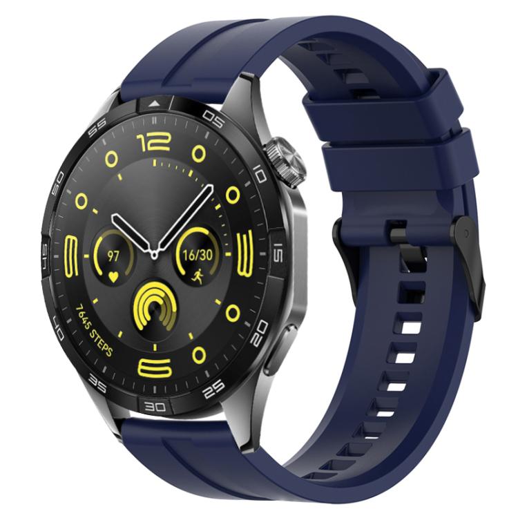Cinturino per orologio xDfind in silicone nero con fibbia, 20mm For Amazfit Active 2 / GTS4 Mini, 22mm For Huawei Watch GT5 / GT5 Pro
