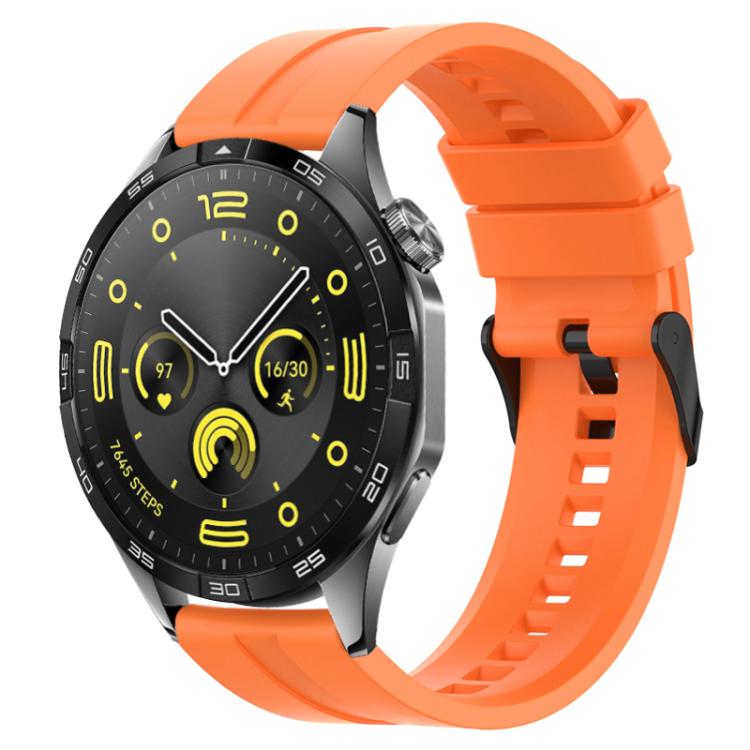 Cinturino per orologio xDfind in silicone nero con fibbia, 20mm For Amazfit Active 2 / GTS4 Mini, 22mm For Huawei Watch GT5 / GT5 Pro