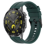 Cinturino per orologio xDfind in silicone nero con fibbia, 20mm For Amazfit Active 2 / GTS4 Mini, 22mm For Huawei Watch GT5 / GT5 Pro