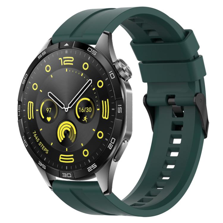 Cinturino per orologio xDfind in silicone nero con fibbia, 20mm For Amazfit Active 2 / GTS4 Mini, 22mm For Huawei Watch GT5 / GT5 Pro