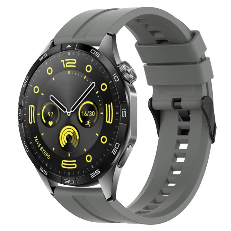 Cinturino per orologio xDfind in silicone nero con fibbia, 20mm For Amazfit Active 2 / GTS4 Mini, 22mm For Huawei Watch GT5 / GT5 Pro