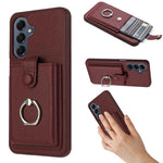 Portacarte con motivo a texture di litchi, porta anelli e custodia per telefono., For Samsung Galaxy A57 5G, For Samsung Galaxy A37 5G, For Samsung Galaxy A07 / A06, For Samsung Galaxy A17 5G / A26 5G