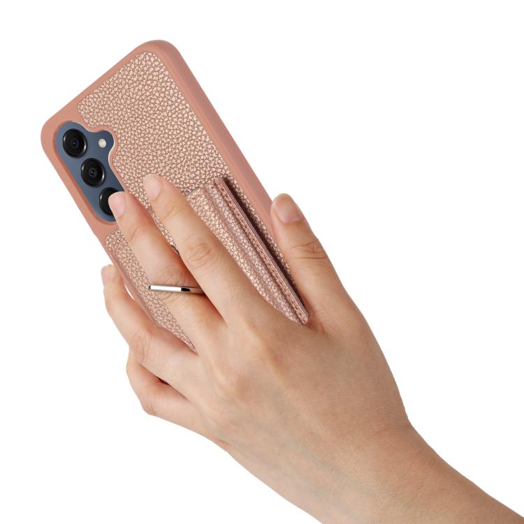 Portacarte con motivo a texture di litchi, porta anelli e custodia per telefono., For Samsung Galaxy A57 5G, For Samsung Galaxy A37 5G, For Samsung Galaxy A07 / A06, For Samsung Galaxy A17 5G / A26 5G