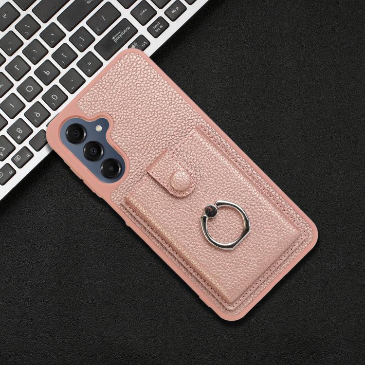 Portacarte con motivo a texture di litchi, porta anelli e custodia per telefono., For Samsung Galaxy A57 5G, For Samsung Galaxy A37 5G, For Samsung Galaxy A07 / A06, For Samsung Galaxy A17 5G / A26 5G
