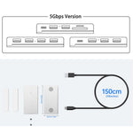 HST-2A1CTS 5 in 1 USB 3.0 Detachable Magnetic Docking Station, HST-2A1CTS