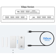HST-2A1CTS 5 in 1 USB 3.0 Detachable Magnetic Docking Station, HST-2A1CTS