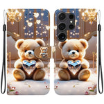 Custodia per telefono in pelle con texture cristallina e disegno colorato, For Samsung Galaxy S25 Ultra 5G, For Samsung Galaxy S24 FE 5G