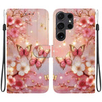 Custodia per telefono in pelle con texture cristallina e disegno colorato, For Samsung Galaxy S25 Ultra 5G, For Samsung Galaxy S24 FE 5G
