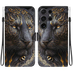 Custodia per telefono in pelle con texture cristallina e disegno colorato, For Samsung Galaxy S25 Ultra 5G, For Samsung Galaxy S24 FE 5G