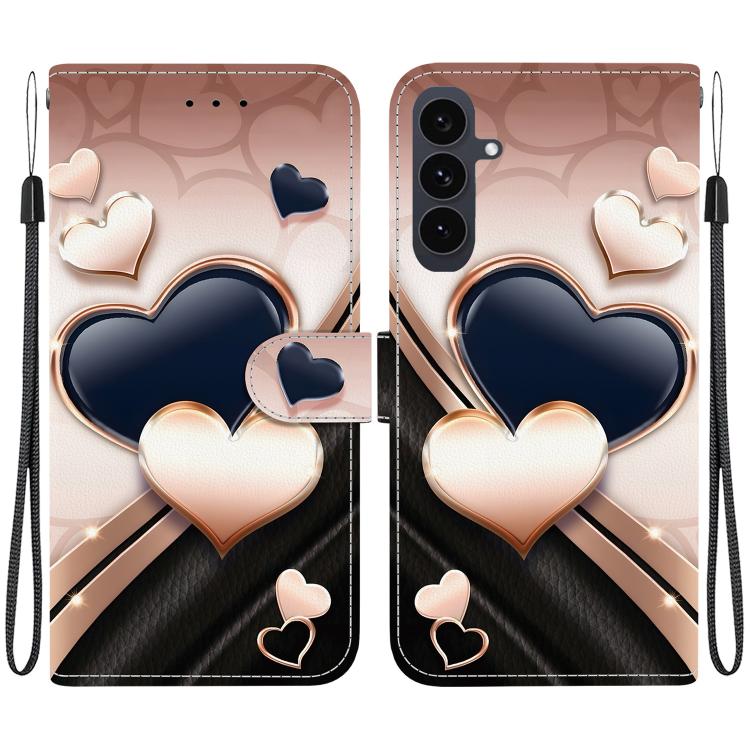 Custodia per telefono in pelle con texture cristallina e disegno colorato, For Samsung Galaxy S25 FE 5G, For Samsung Galaxy S25 Edge 5G