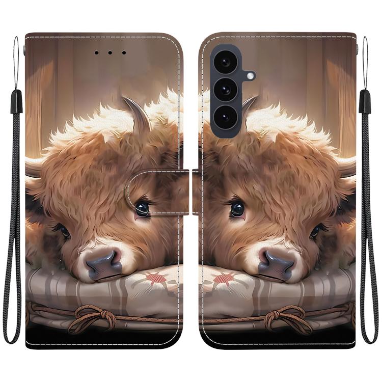 Custodia per telefono in pelle con texture cristallina e disegno colorato, For Samsung Galaxy S25 FE 5G, For Samsung Galaxy S25 Edge 5G