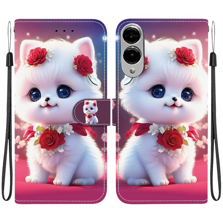 Custodia per telefono in pelle con texture cristallina e disegno colorato, For Samsung Galaxy S25 FE 5G, For Samsung Galaxy S25 Edge 5G