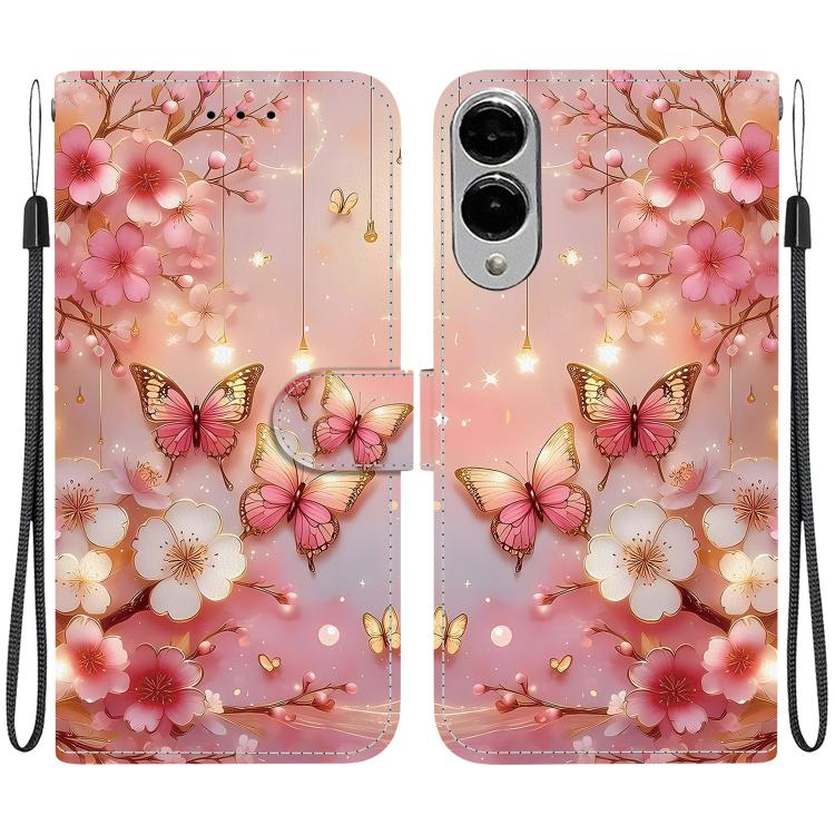 Custodia per telefono in pelle con texture cristallina e disegno colorato, For Samsung Galaxy S25 FE 5G, For Samsung Galaxy S25 Edge 5G