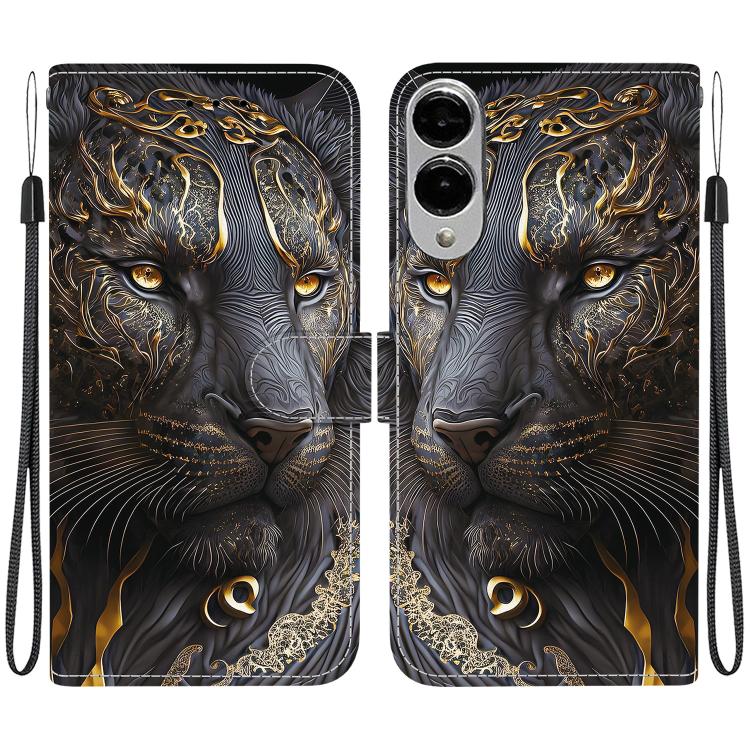 Custodia per telefono in pelle con texture cristallina e disegno colorato, For Samsung Galaxy S25 FE 5G, For Samsung Galaxy S25 Edge 5G