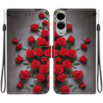 Custodia per telefono in pelle con texture cristallina e disegno colorato, For Samsung Galaxy S25 FE 5G, For Samsung Galaxy S25 Edge 5G