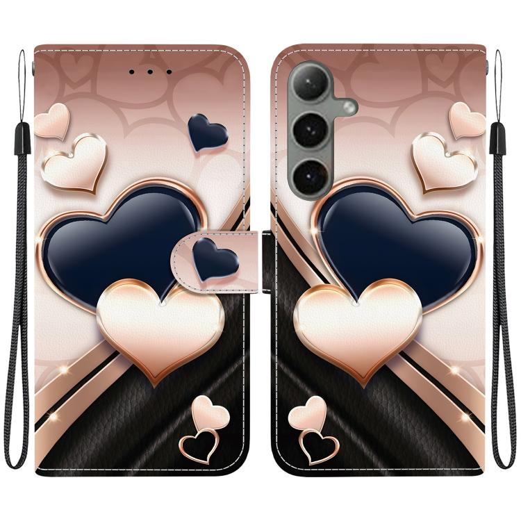 Custodia per telefono in pelle con texture cristallina e disegno colorato, For Samsung Galaxy S24 5G / S25 5G, For Samsung Galaxy S24+ 5G / S25+ 5G