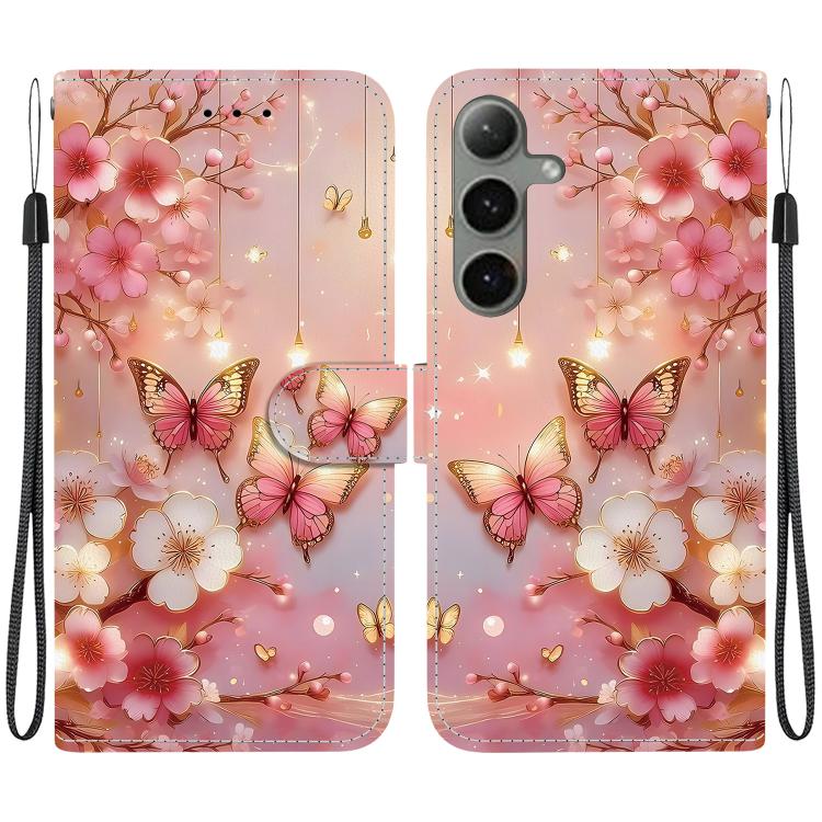 Custodia per telefono in pelle con texture cristallina e disegno colorato, For Samsung Galaxy S24 5G / S25 5G, For Samsung Galaxy S24+ 5G / S25+ 5G