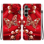 Custodia per telefono in pelle con texture cristallina e disegno colorato, For Samsung Galaxy S24 5G / S25 5G, For Samsung Galaxy S24+ 5G / S25+ 5G