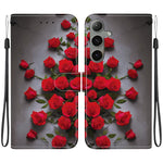 Custodia per telefono in pelle con texture cristallina e disegno colorato, For Samsung Galaxy S24 5G / S25 5G, For Samsung Galaxy S24+ 5G / S25+ 5G