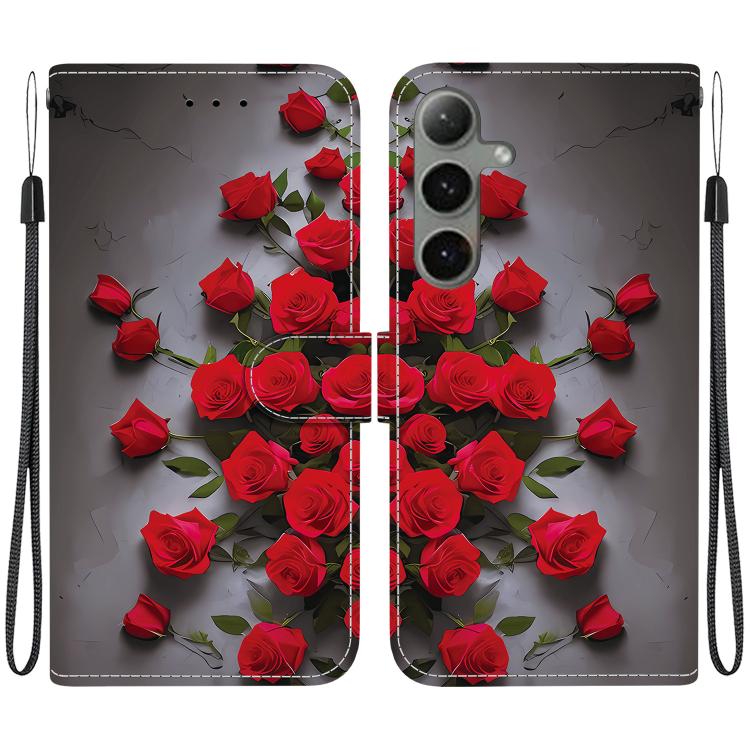 Custodia per telefono in pelle con texture cristallina e disegno colorato, For Samsung Galaxy S24 5G / S25 5G, For Samsung Galaxy S24+ 5G / S25+ 5G